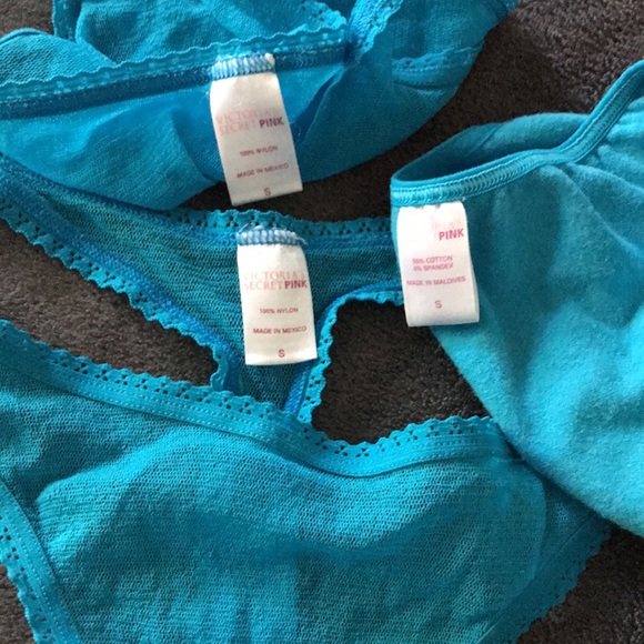 Rare 2 PAIRS Vintage PINK String Bikinis - 1 Mesh & 1 cotton - Picture 1 of 7